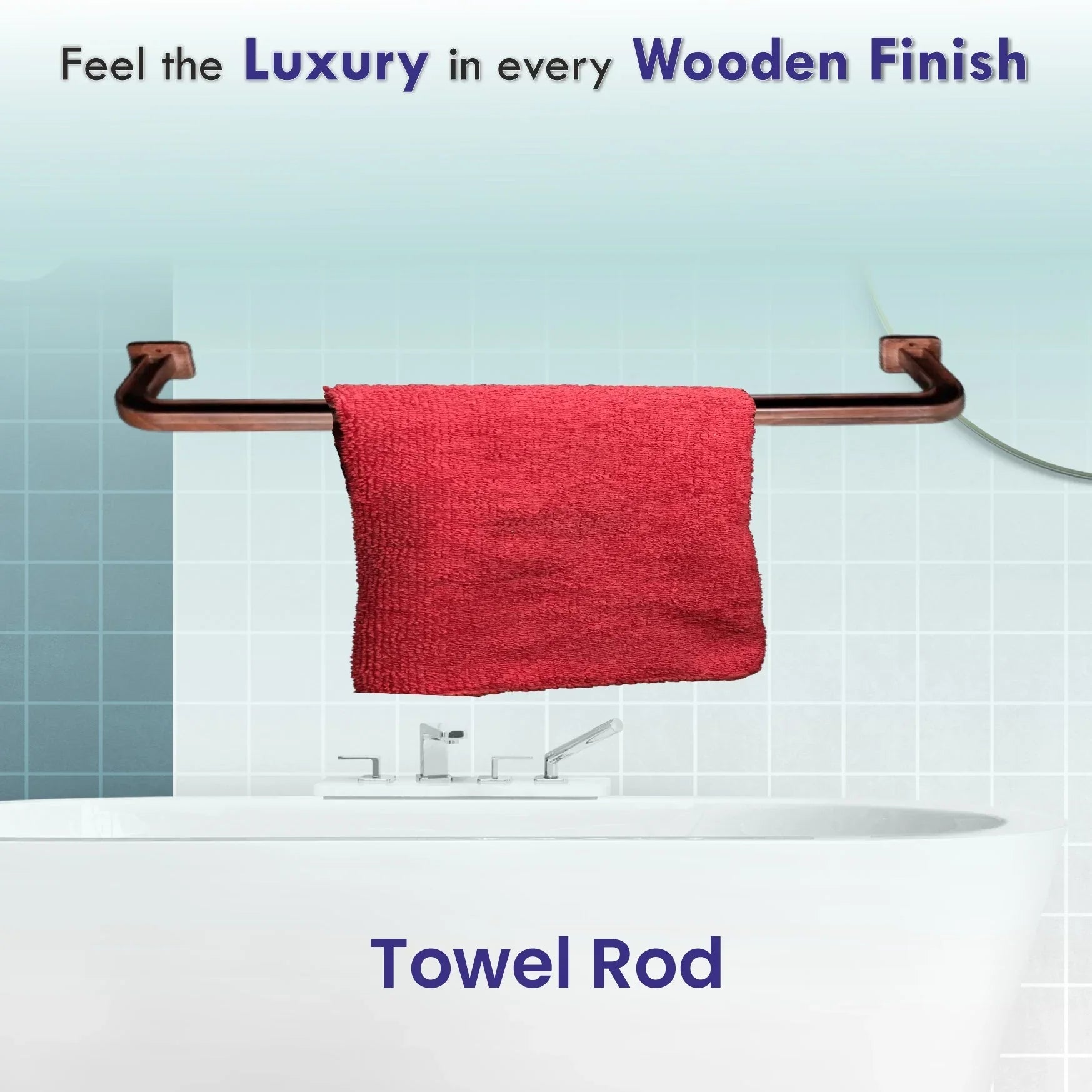 Petro Wooden Finish Kit – 5 in 1 Bathroom Set