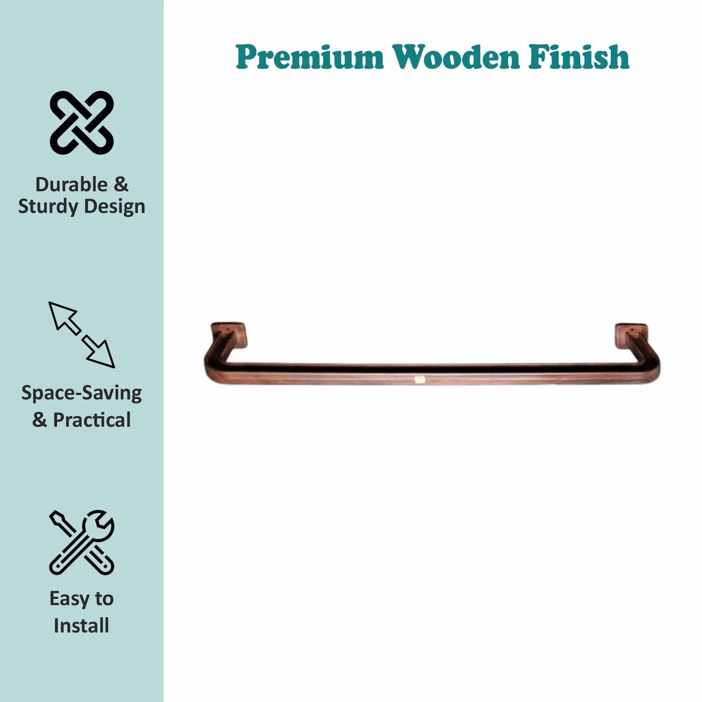 Petro Wooden Finish Kit – 5 in 1 Bathroom Set