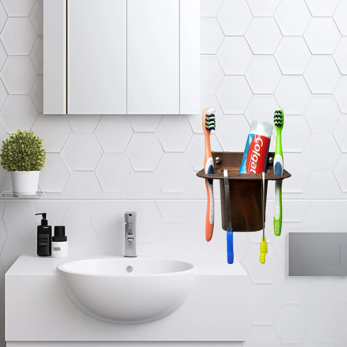 Petro Wooden Finish Kit – 5 in 1 Bathroom Set