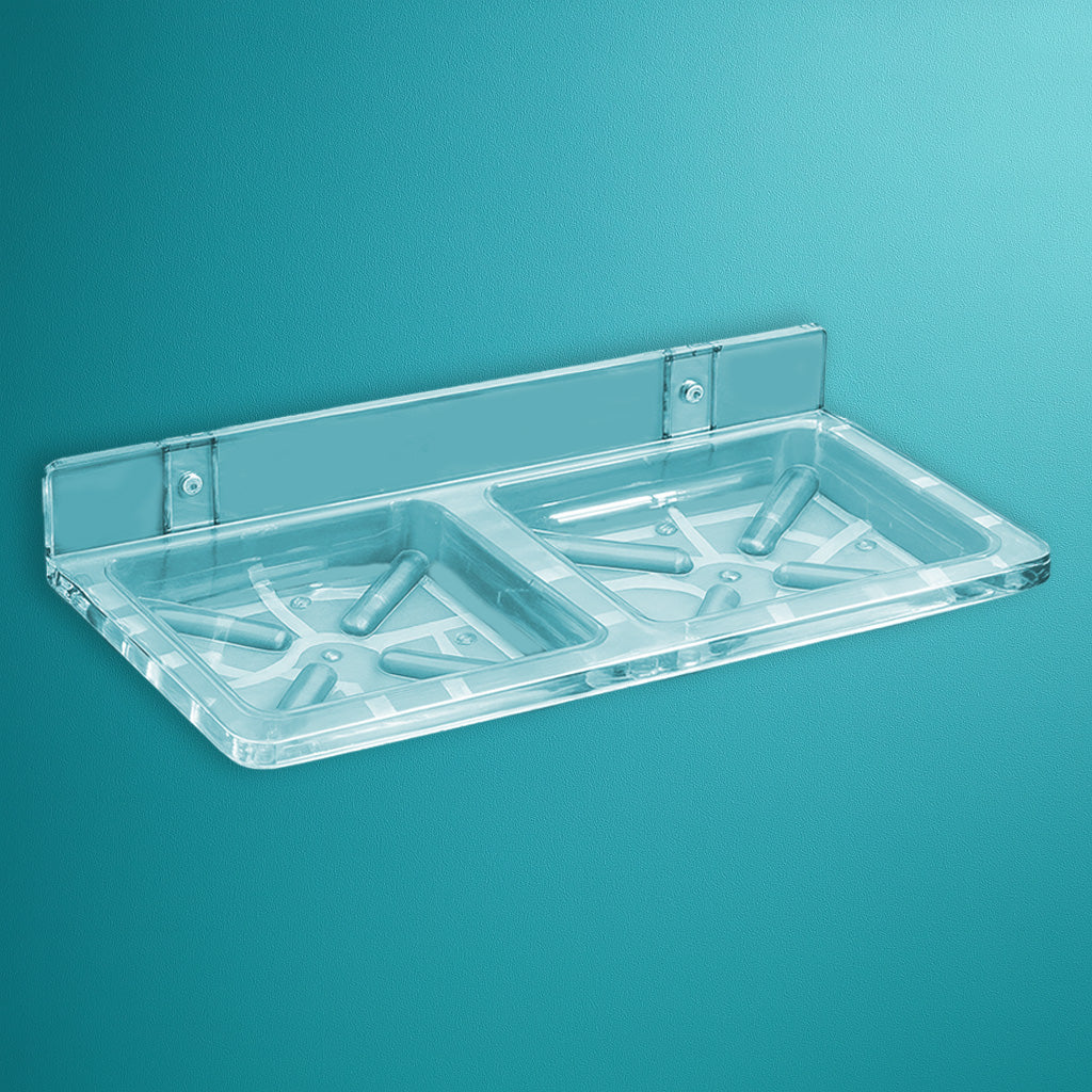 Soap Dish Double Square (Pack of 2)