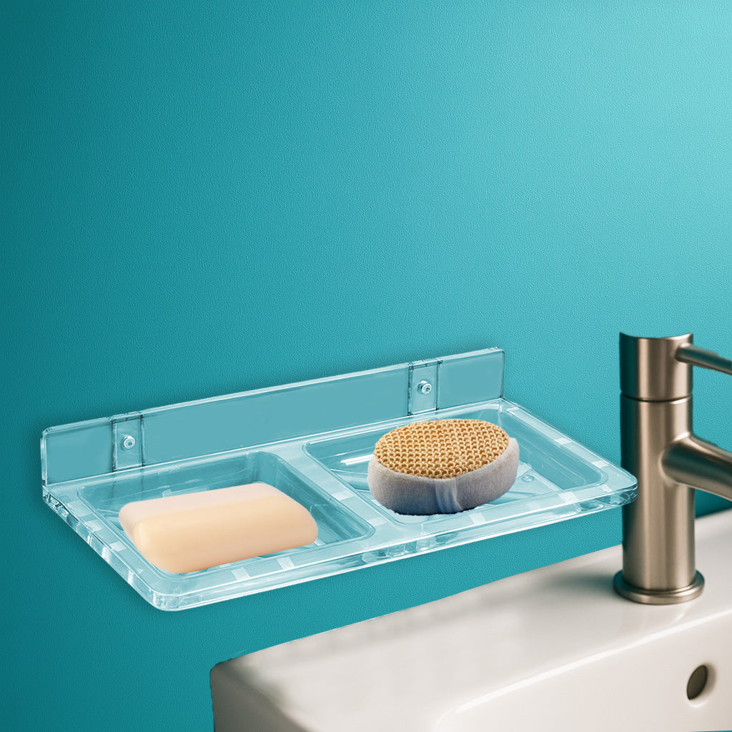 Soap Dish Double Square (Pack of 2)